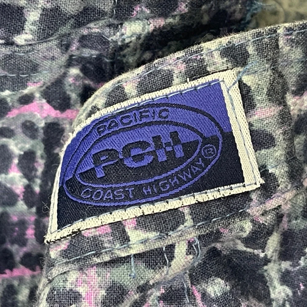 Vintage PCH 80s Abstract Print 100% Cotton Pants Size 34 Made USA Baggy Preppy